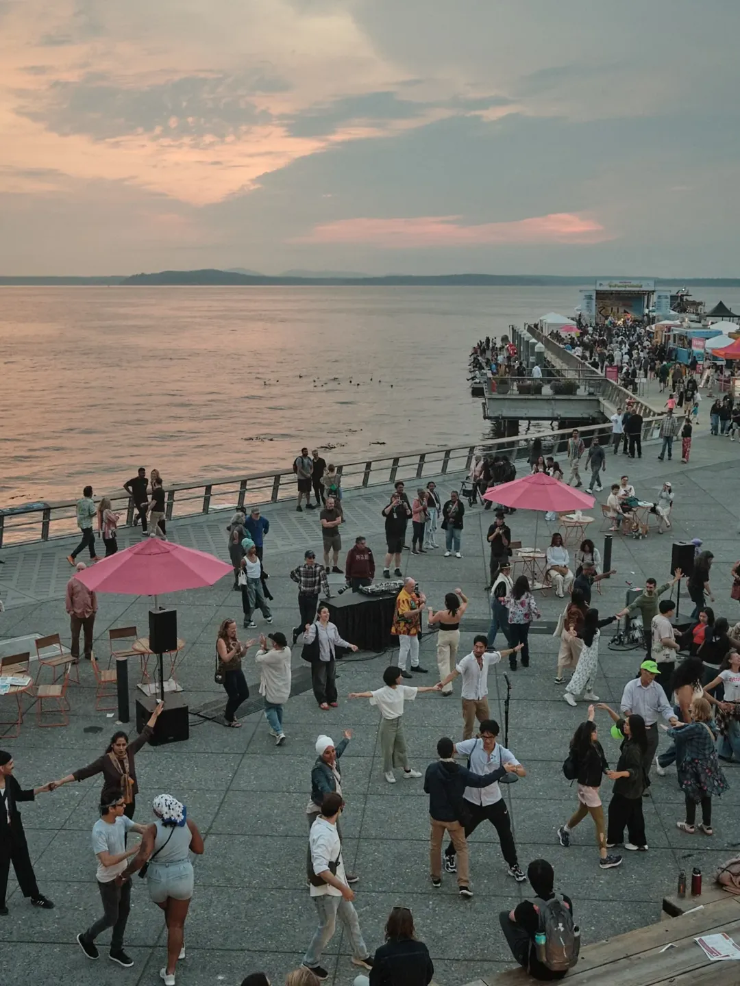 Social dancing at Pier 58