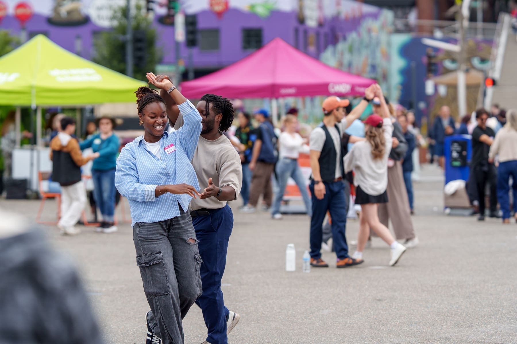 Dance partners connecting at an ROTP event